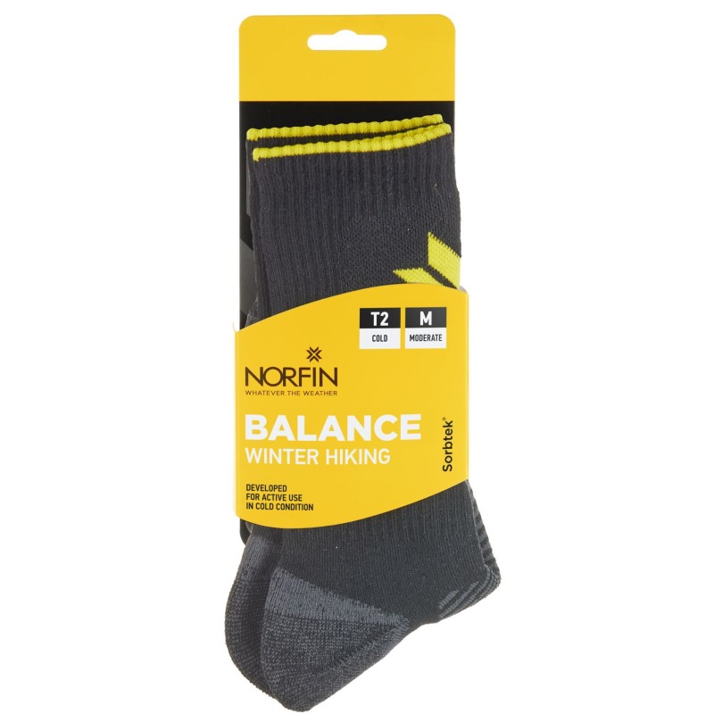 Термоноски Norfin T2M Balance Winter Hiking Crew, черный, размер 45-47 (XL)