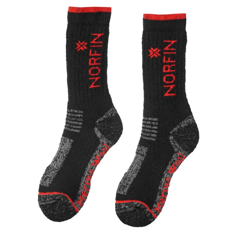 Термоноски Norfin T4A Arctic Merino Crew, черный, размер 45-47 (XL)