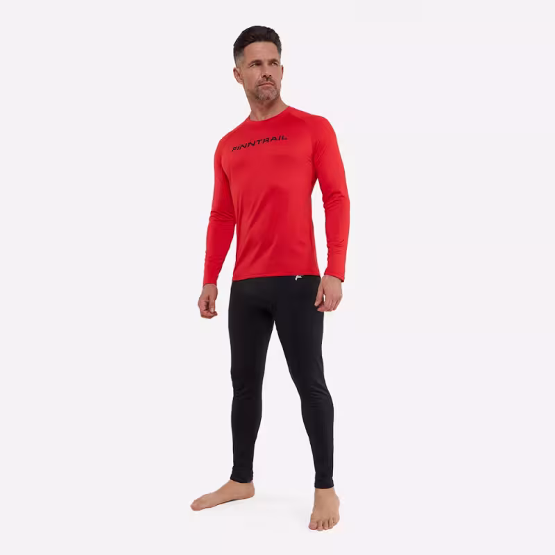 Комплект термобелья мужской Finntrail Tactic 6307, черный/красный, размер L