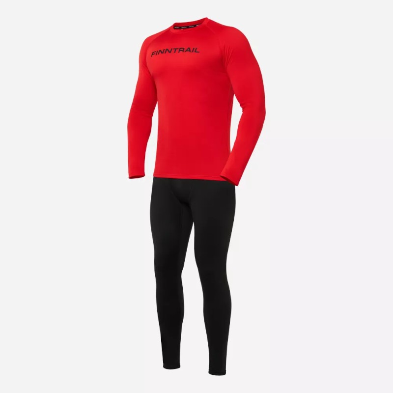 Комплект термобелья мужской Finntrail Tactic 6307, черный/красный, размер L