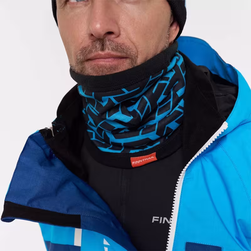 Шарф-бафф Finntrail Tube Pro 9802 GraphiteBlue, полиэстер, черный/синий, размер универсальный