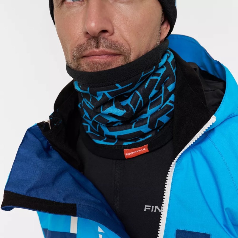 Шарф-бафф Finntrail Tube Pro 9802 GraphiteBlue, полиэстер, черный/синий, размер универсальный