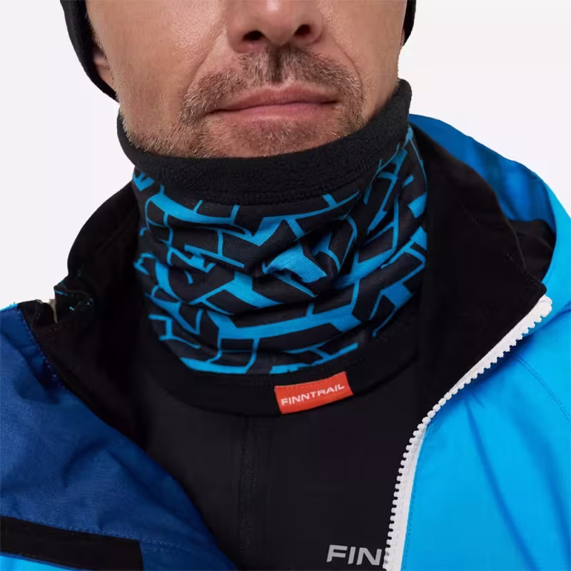 Шарф-бафф Finntrail Tube Pro 9802 GraphiteBlue, полиэстер, черный/синий, размер универсальный