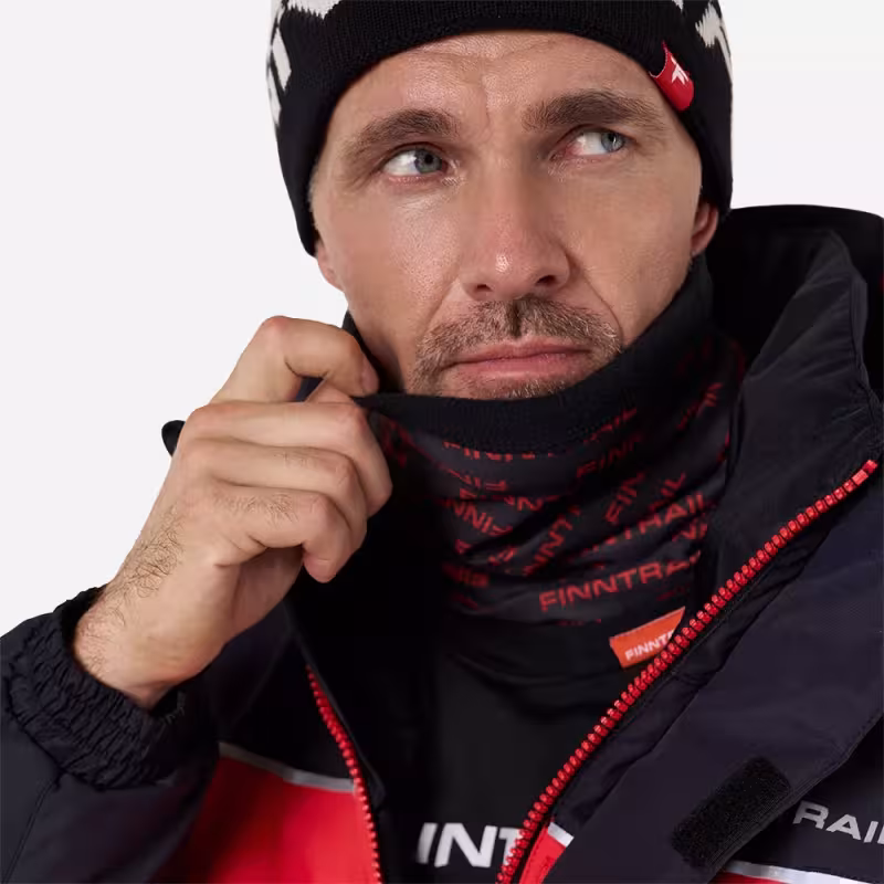 Шарф-бафф Finntrail Tube Pro 9802 GraphiteRed, полиэстер, черный/красный, размер универсальный