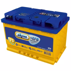 Аккумулятор Аком+ EFB (Start-Stop) 75Ah R+, 12V