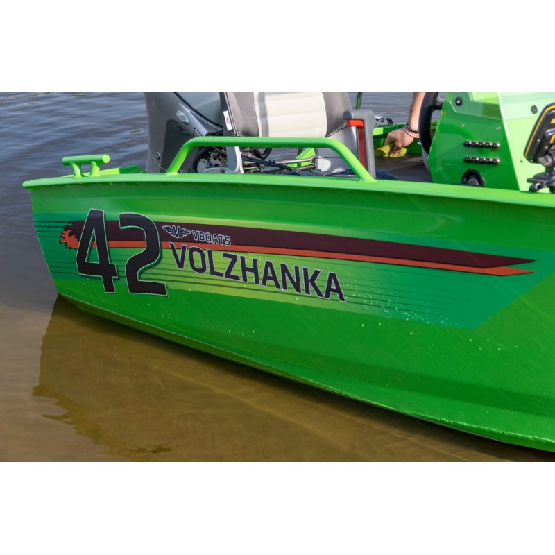 Лодка алюминиевая Волжанка 42 Scout, транец 385 мм (42S 10 L425)