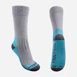 Термоноски Finntrail Merino 3204, синий/серый, размер 33-35