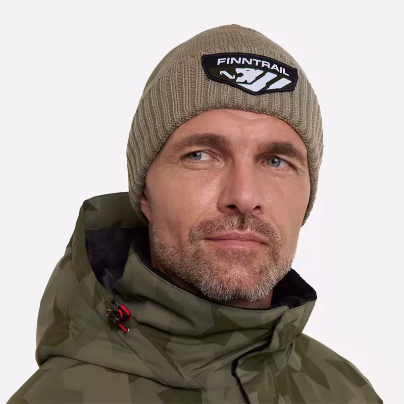 Шапка Finntrail Waterproof Hat 9714 Khaki, акрил, хаки, размер M-L