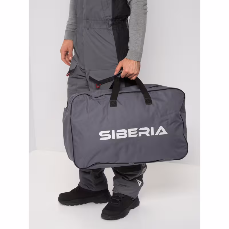 Костюм мужской Huntsman (Восток) Siberia, Breathable, серый/черный, размер 56-58, 170-176 см