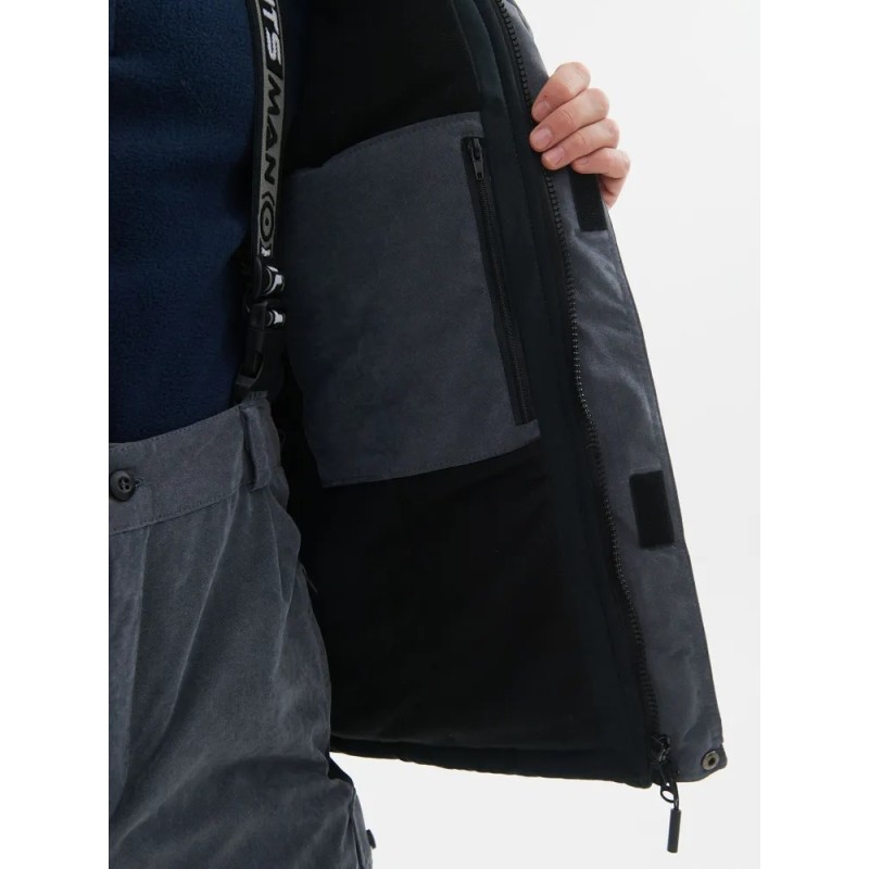 Костюм мужской Huntsman (Восток) Канада, ткань Финляндия, цвет cерый/черный, размер 48-50, 182-188 см