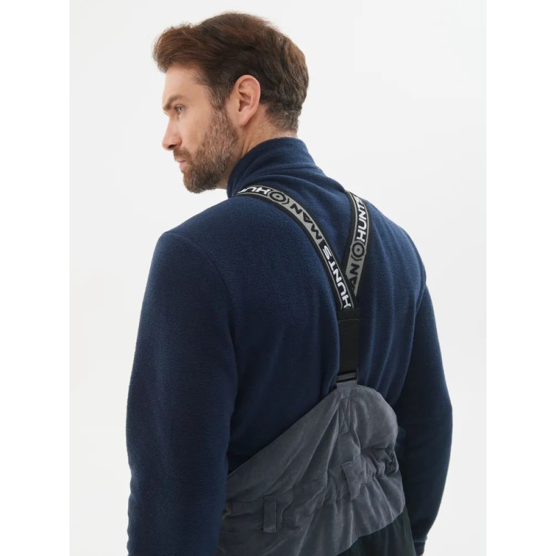 Костюм мужской Huntsman (Восток) Канада, ткань Финляндия, цвет cерый/черный, размер 52-54, 182-188 см