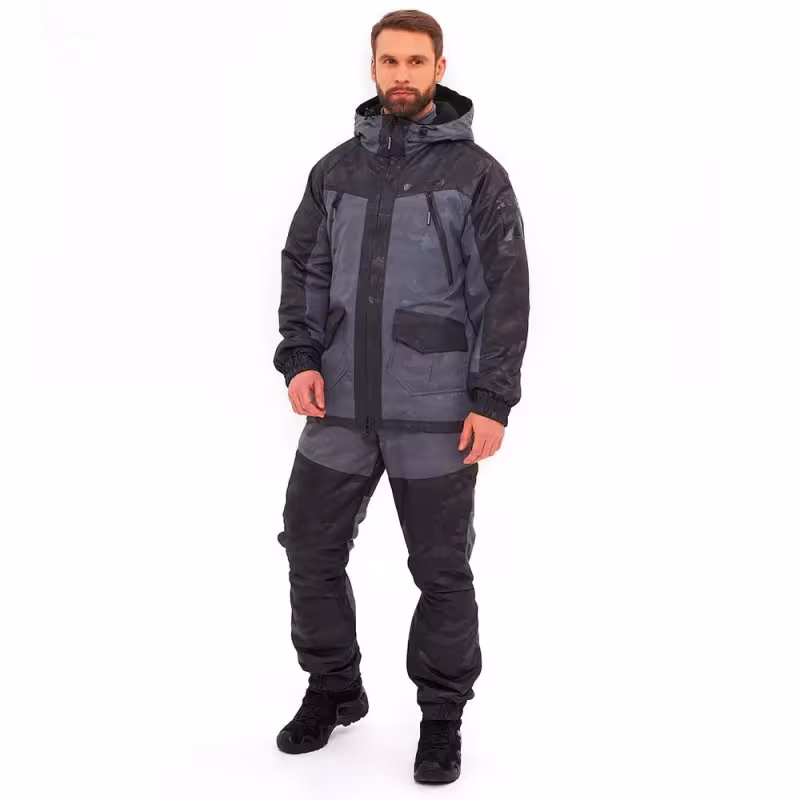 Костюм мужской Huntsman (Восток) Горка-Люкс, ткань Breathable Camo, цвет серый, размер 48-50, 170-176 см