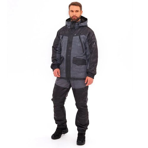 Костюм мужской Huntsman (Восток) Горка-Люкс, ткань Breathable Camo, цвет серый, размер 48-50, 182-188 см