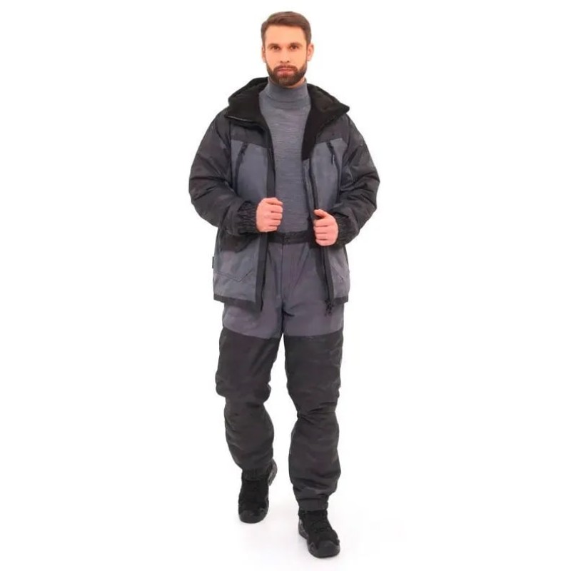 Костюм мужской Huntsman (Восток) Горка-Люкс, ткань Breathable Camo, цвет серый, размер 48-50, 182-188 см