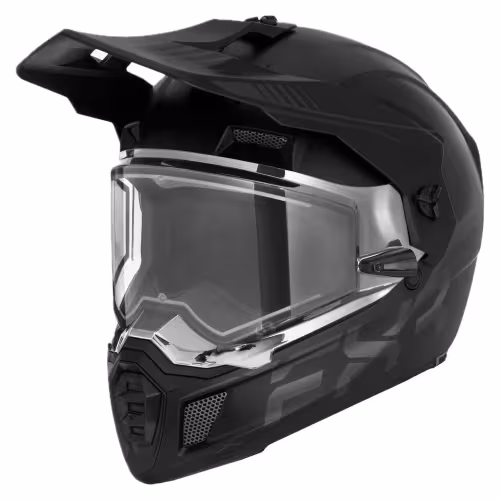 Мотошлем зимний с подогревом FXR Clutch X Pro Black Ops, черный, размер L