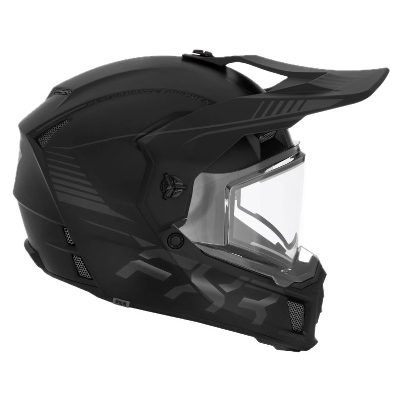 Мотошлем зимний с подогревом FXR Clutch X Pro Black Ops, черный, размер L