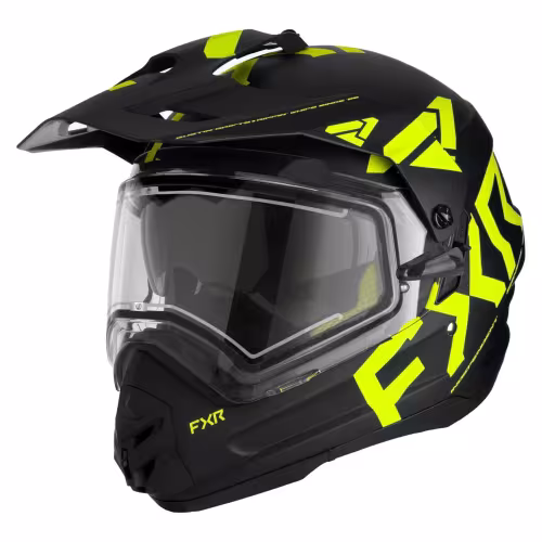 Мотошлем зимний с подогревом FXR Torque X Team Black Hi Vis, желтый/черный, размер L