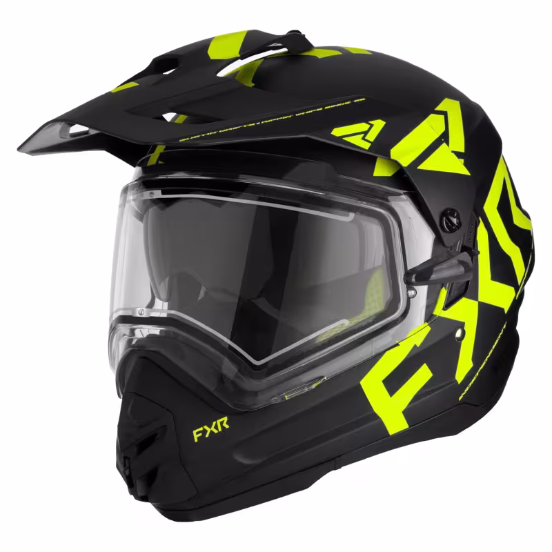 Мотошлем зимний с подогревом FXR Torque X Team Black Hi Vis, желтый/черный, размер L