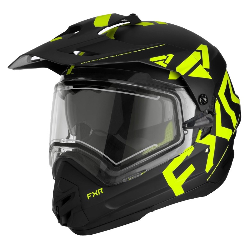 Мотошлем зимний с подогревом FXR Torque X Team Black Hi Vis, желтый/черный, размер L