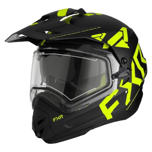 Мотошлем зимний с подогревом FXR Torque X Team Black Hi Vis, желтый/черный, размер XL