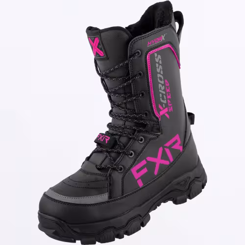 Ботинки снегоходные FXR X-Cross Speed Black/Fuchsia, черный/розовый, размер 40