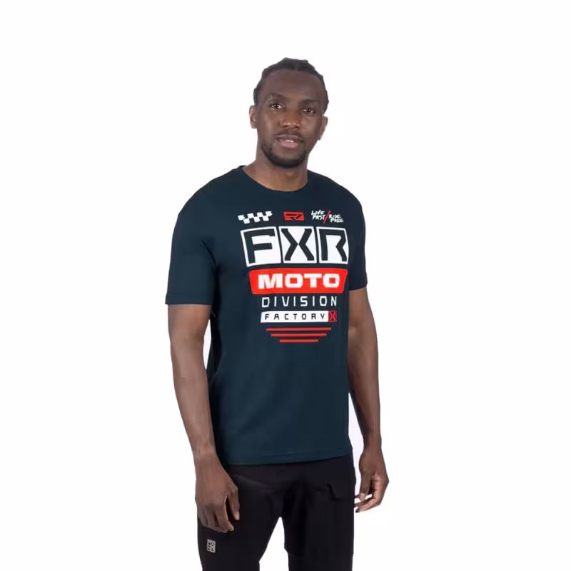 Футболка мужская FXR Gladiator Premium Dark Steel/Red, синий, размер M