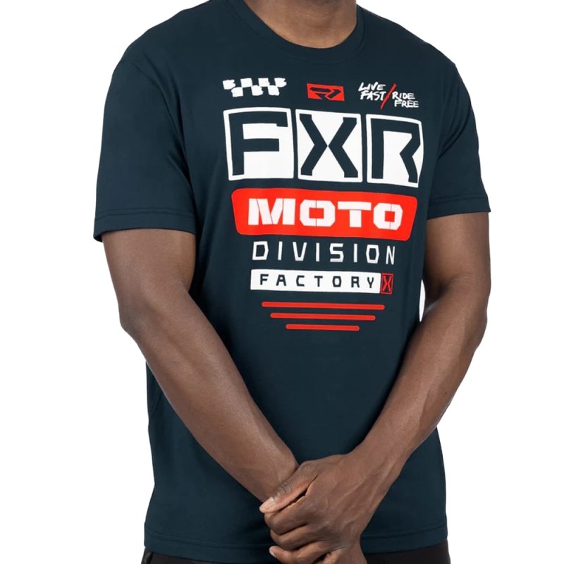 Футболка мужская FXR Gladiator Premium Dark Steel/Red, синий, размер XL