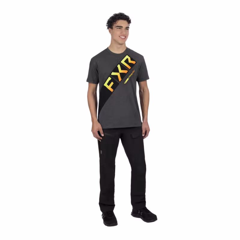 Футболка мужская FXR CX Premium Charcoalcoal Heather/Inferno, серый, размер 2XL