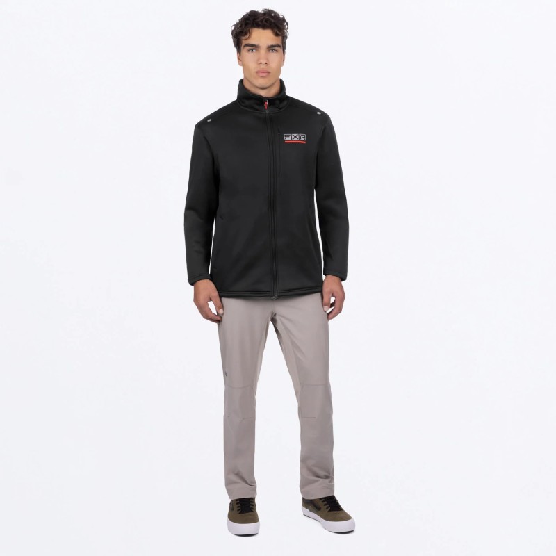Толстовка мужская FXR Tech Zip-Up, хлопок, черный, размер М, 182 см