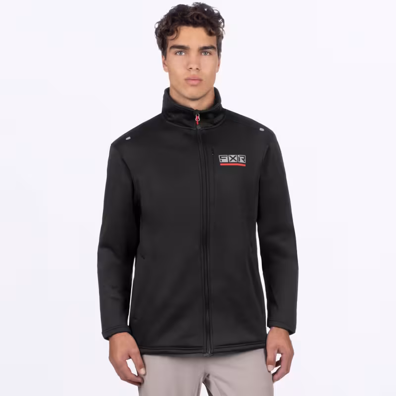 Толстовка мужская FXR Tech Zip-Up, хлопок, черный, размер L, 182 см
