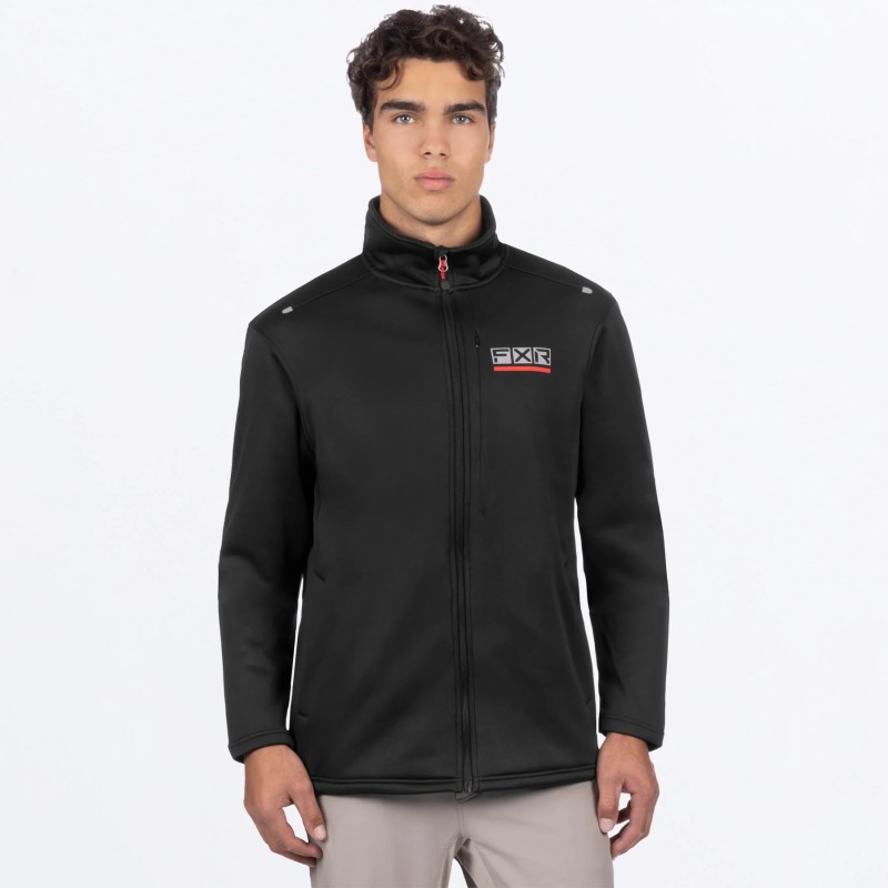 Толстовка мужская FXR Tech Zip-Up, хлопок, черный, размер XL, 185 см