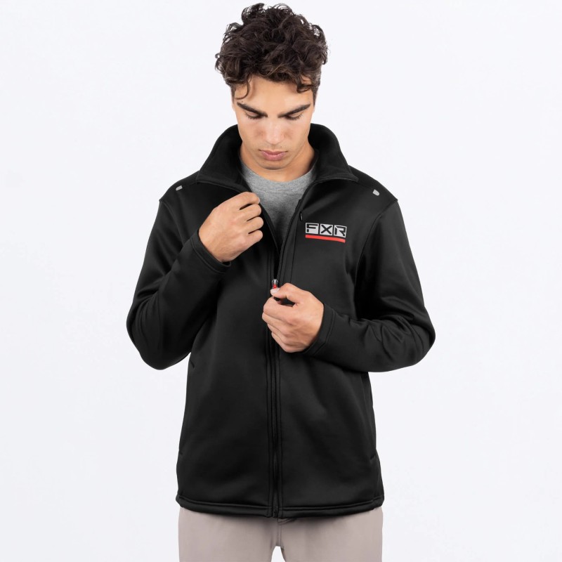 Толстовка мужская FXR Tech Zip-Up, хлопок, черный, размер XL, 185 см