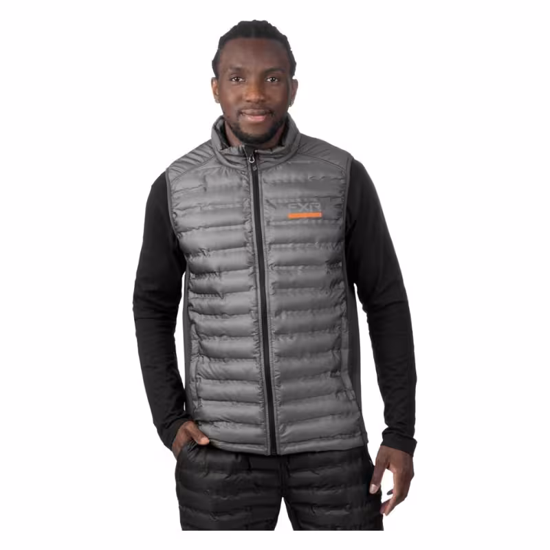 Жилет мужской FXR Podium Hybrid Quilted, ткань полиэстер, серый, размер L, 182 см