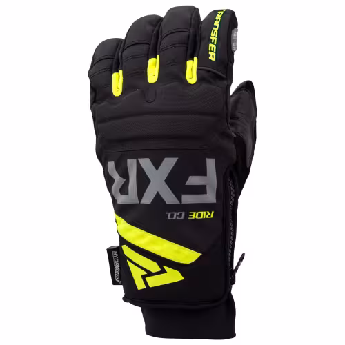 Мотоперчатки FXR Transfer, мембрана HydrX Pro, черный/салатовый, размер XL