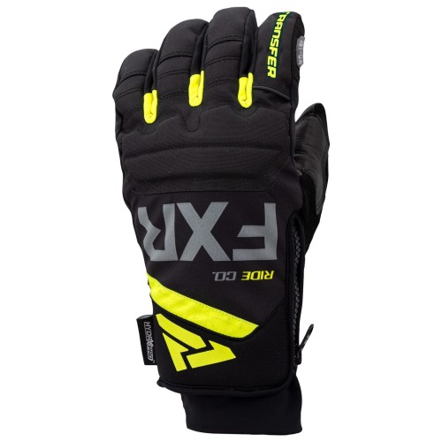 Мотоперчатки FXR Transfer, мембрана HydrX Pro, черный/салатовый, размер XL