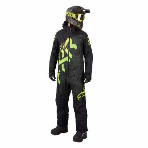 Комбинезон мужской FXR CX Army Haze/Glowstick, мембрана HydrX Pro, черный, размер 48 (М), 172-178 см