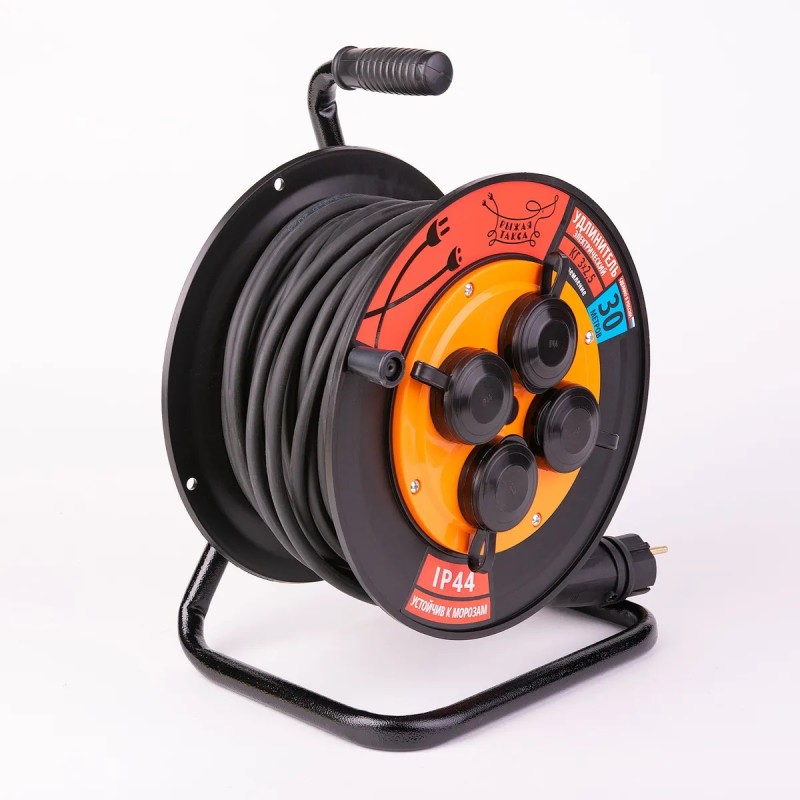 Удлинитель силовой четырехместный на катушке Рыжая такса УКМ04-3650 (16А, 3,5 кВт, 30)