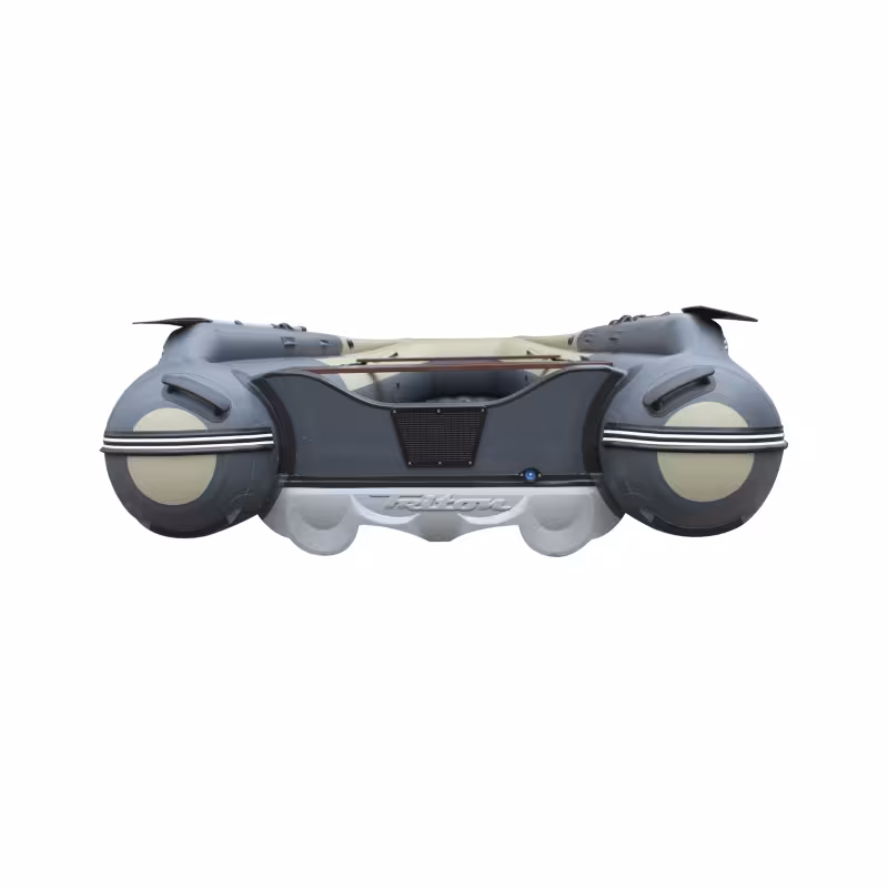 Надувная лодка ПВХ с интегрированным фальшбортом Angler Reef Triton 370 S-Max, НДНД, красный/серый