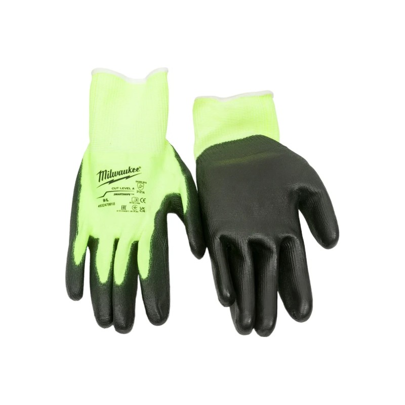 Перчатки защитные Milwaukee Hi-Vis Cut level, уровень 1/A, размер L