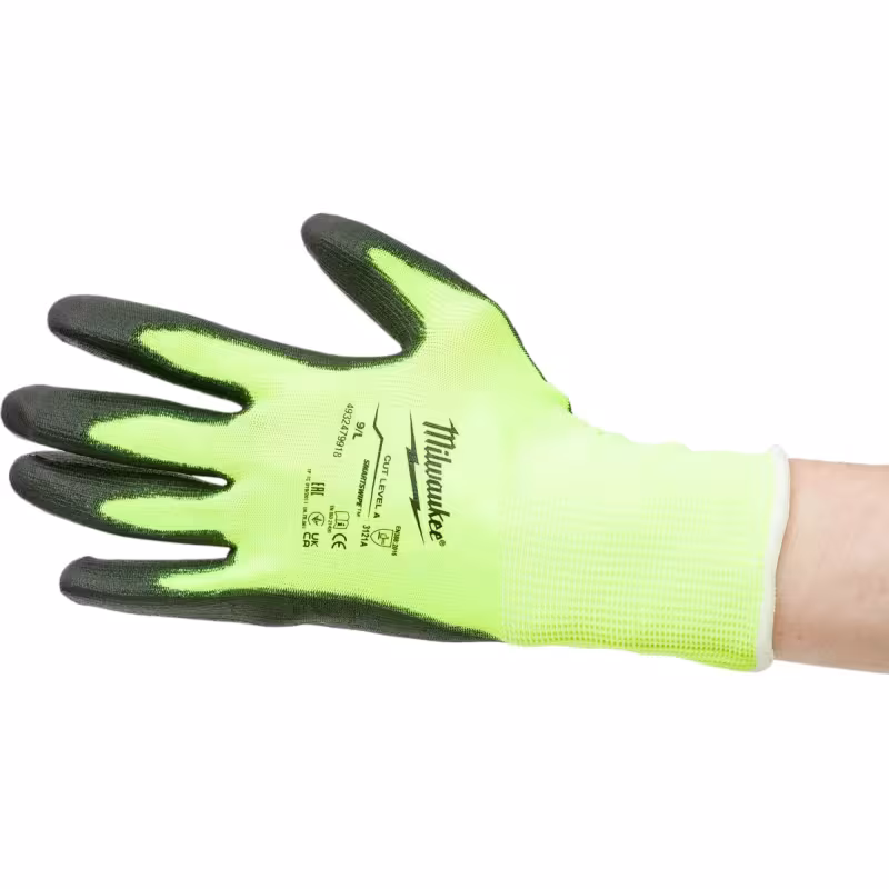 Перчатки защитные Milwaukee Hi-Vis Cut level, уровень 1/A, размер L