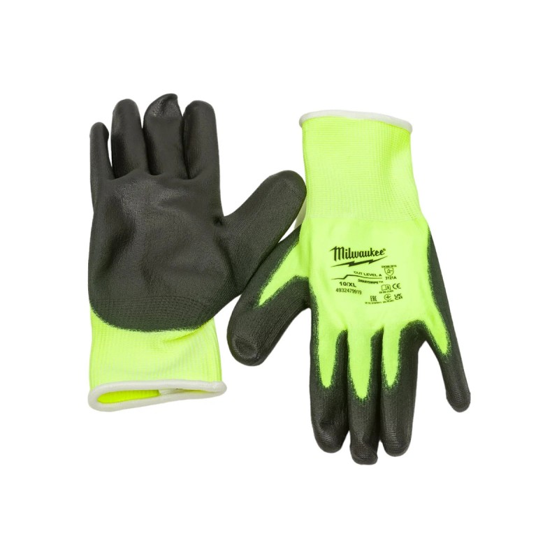 Перчатки защитные Milwaukee Hi-Vis Cut level 1/A, размер XL/10