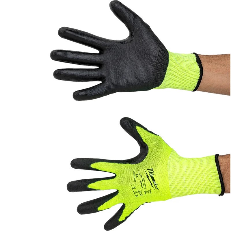 Перчатки защитные Milwaukee Hi-Vis Cut level 3/C, размер L/9