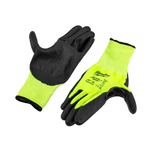 Перчатки защитные Milwaukee Hi-Vis Cut level 3/C, размер XL/10