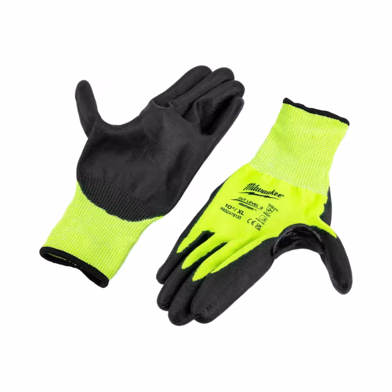 Перчатки защитные Milwaukee Hi-Vis Cut level 3/C, размер XL/10