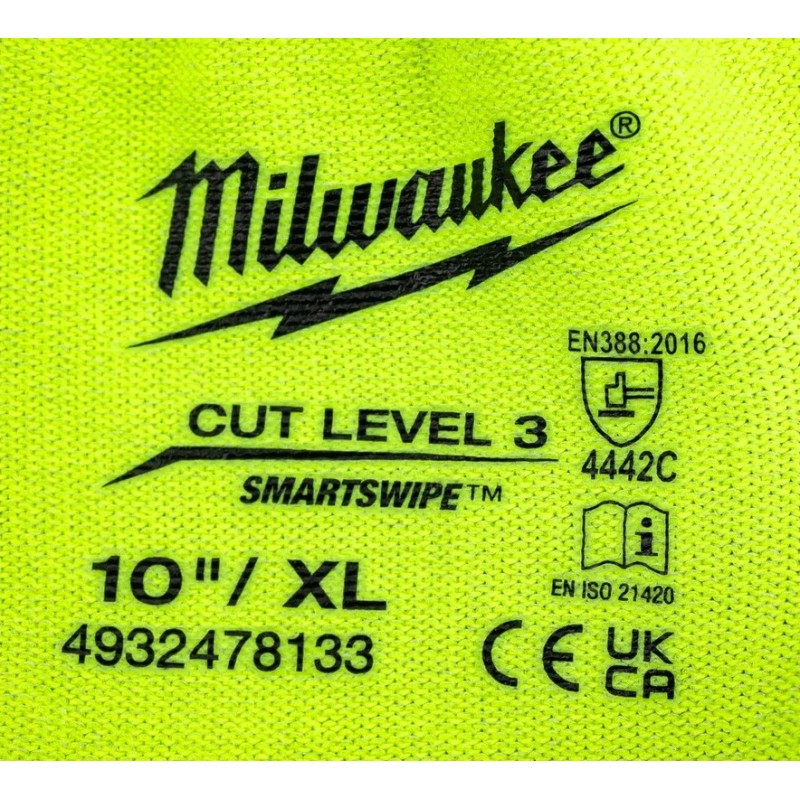 Перчатки защитные Milwaukee Hi-Vis Cut level 3/C, размер XL/10