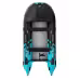 Надувная лодка ПВХ Gladiator C420AL, пайол алюминиевый, черный/бирюзовый