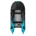 Надувная лодка ПВХ Gladiator C420AL, пайол алюминиевый, черный/бирюзовый
