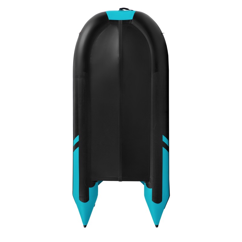 Надувная лодка ПВХ Gladiator C420AL, пайол алюминиевый, черный/бирюзовый