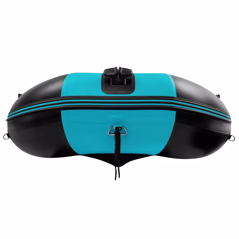 Надувная лодка ПВХ Gladiator C420AL, пайол алюминиевый, черный/бирюзовый
