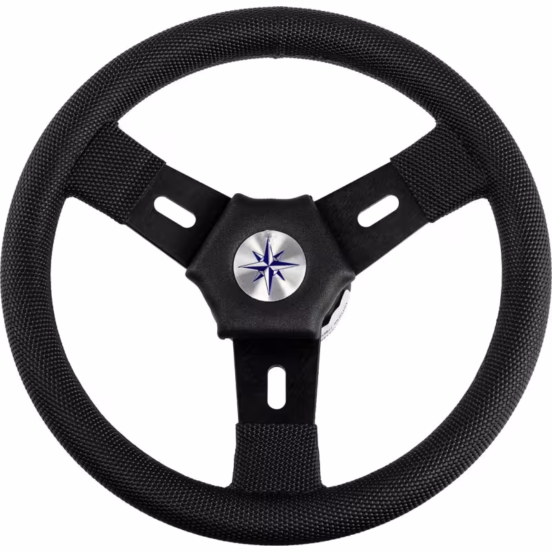 Колесо рулевое Volanti Luisi Elba, черный, спицы черные, 300 мм